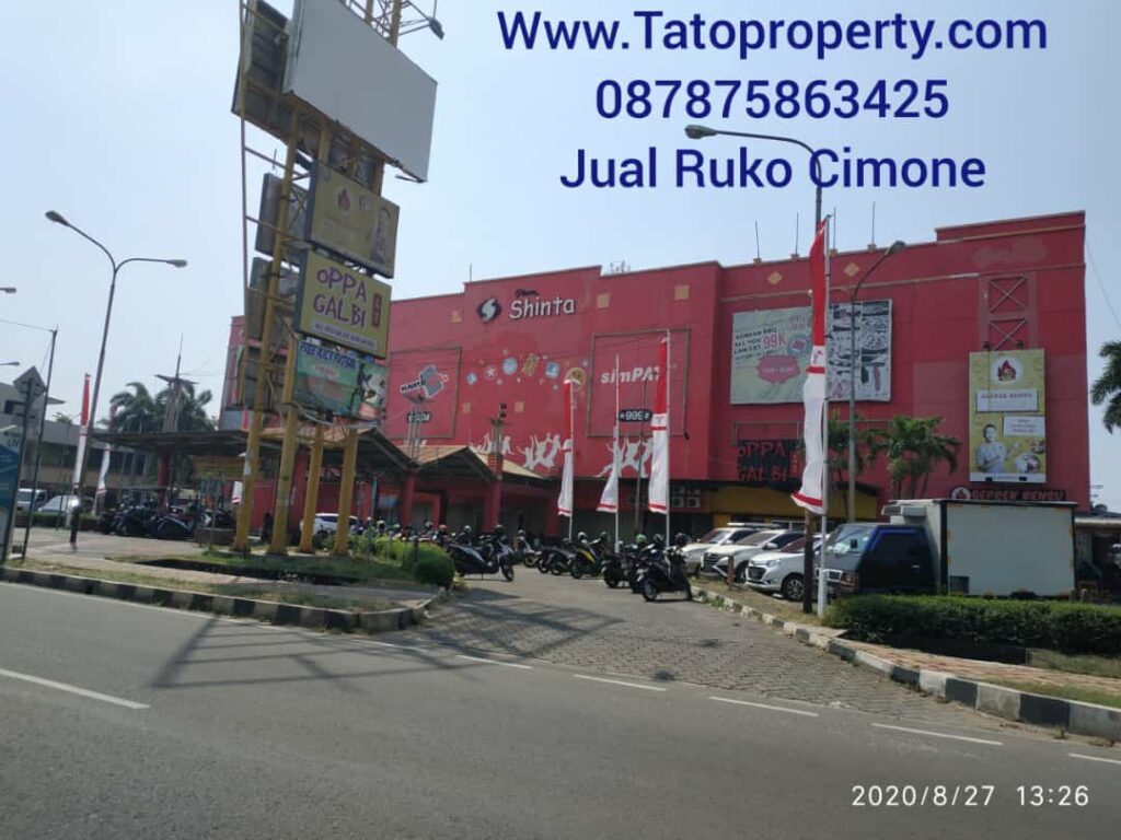 Jual Ruko Cimone Proklamasi Tangerang Tatoproperty 087875863425