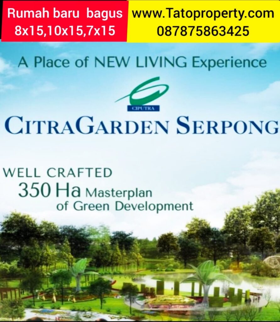 Jual Citra Garden Serpong Aeris 7×15 3lt Rumah Baru Tato